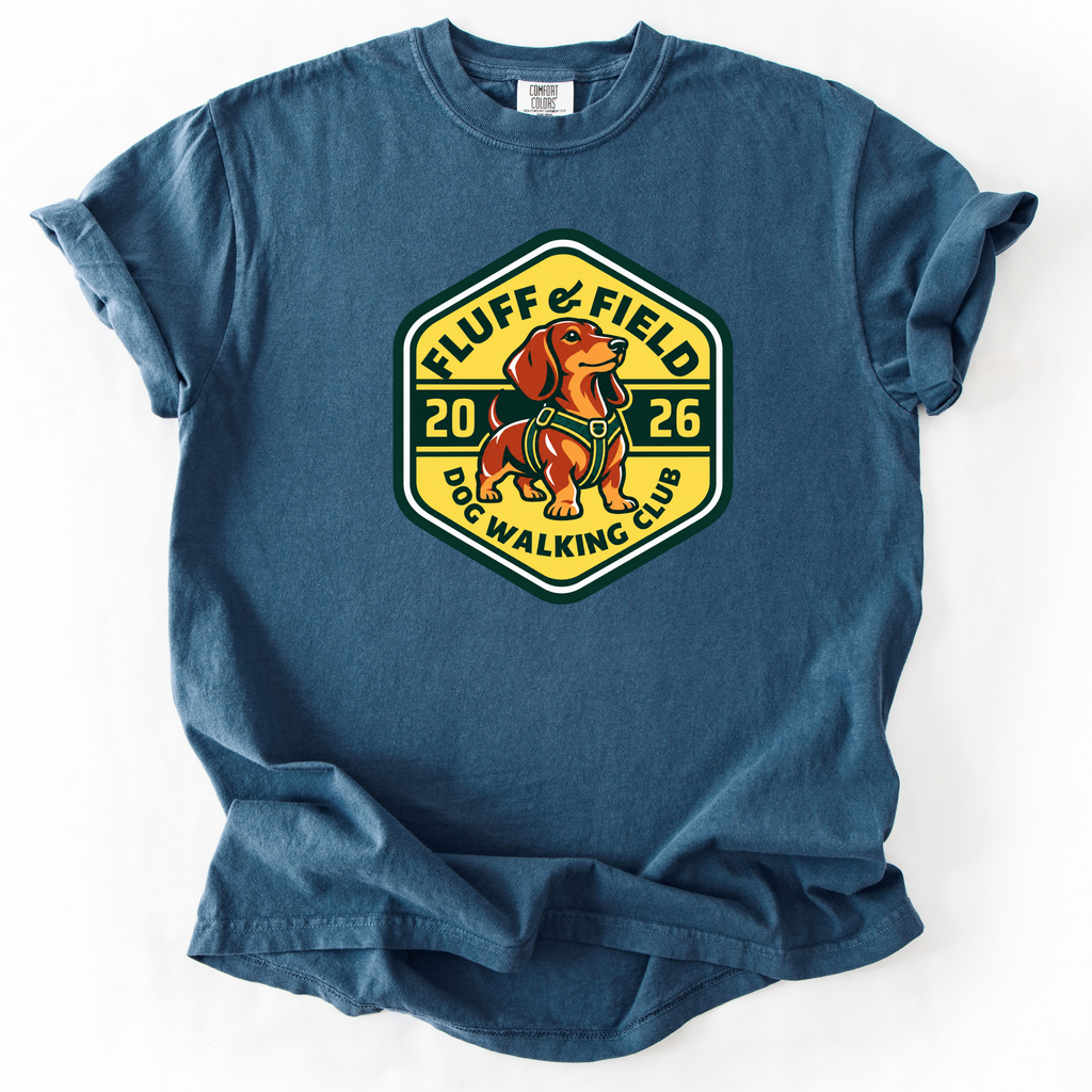 Dog Walking Dachsund T-Shirt