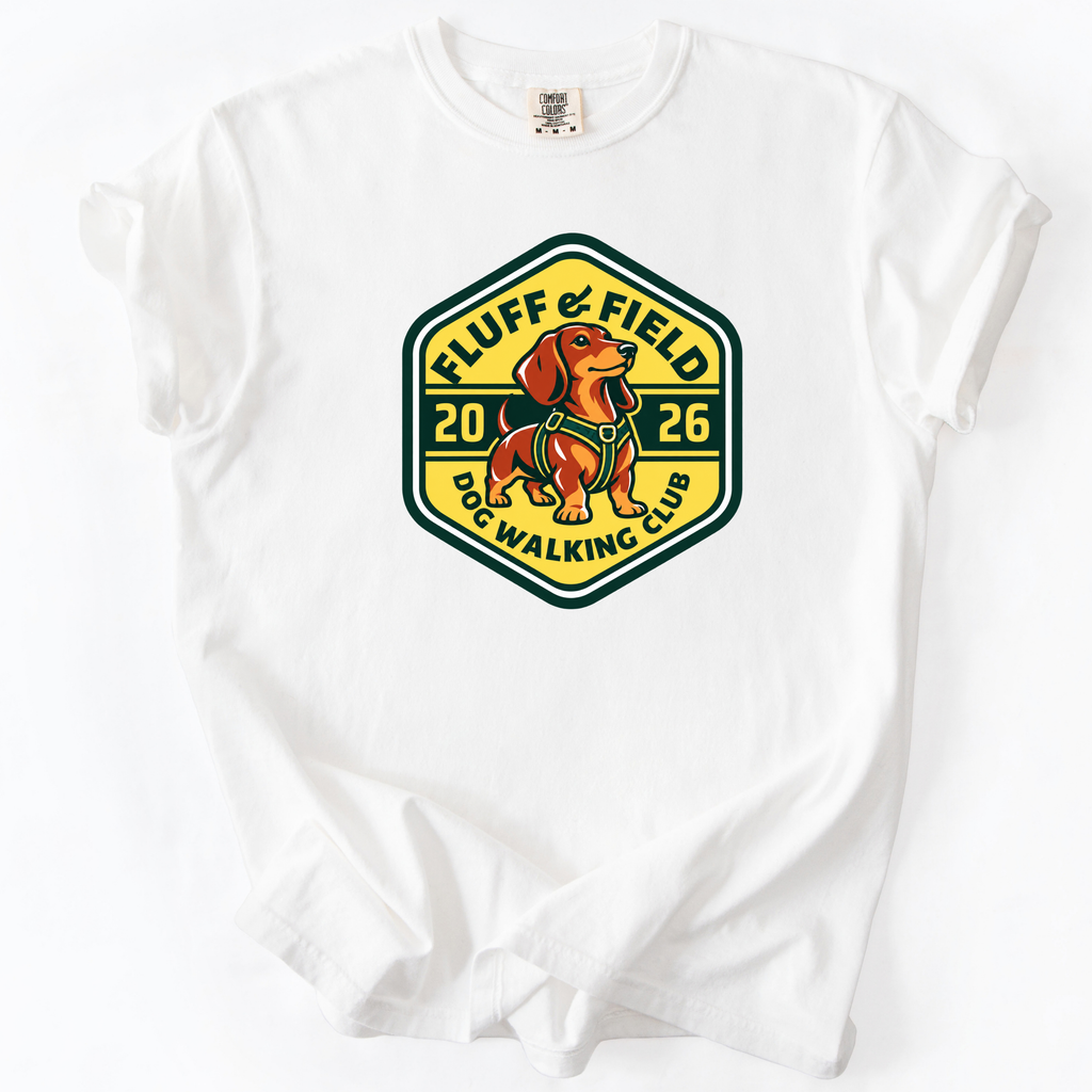 Dog Walking Dachsund T-Shirt