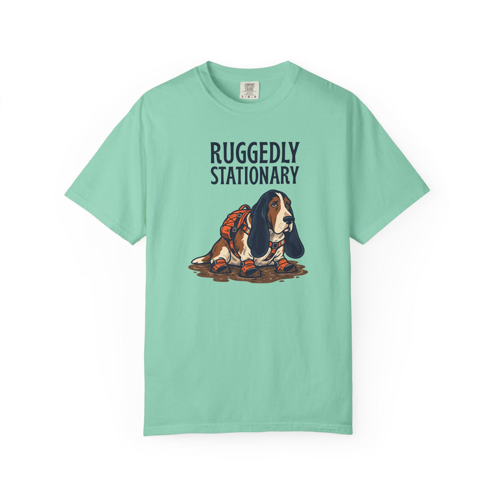 Ruggedly Stationary Basset Hound T-Sirt