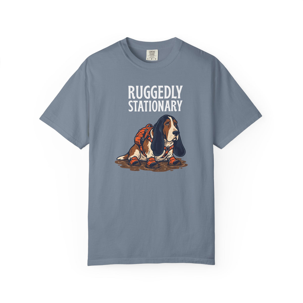 Ruggedly Stationary Basset Hound T-Sirt