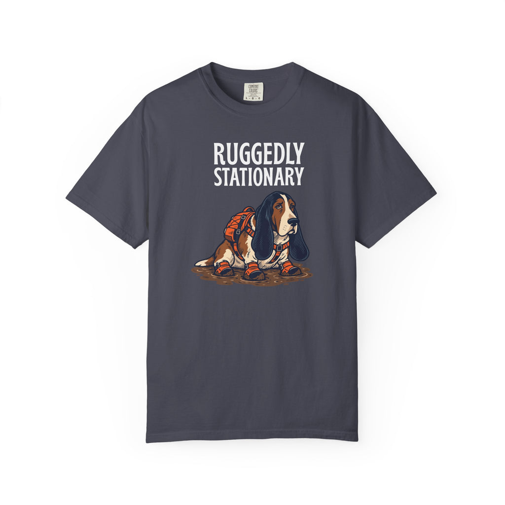 Ruggedly Stationary Basset Hound T-Sirt