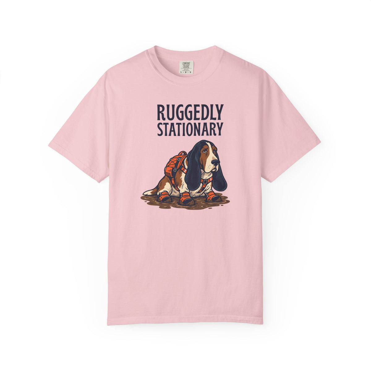Ruggedly Stationary Basset Hound T-Sirt