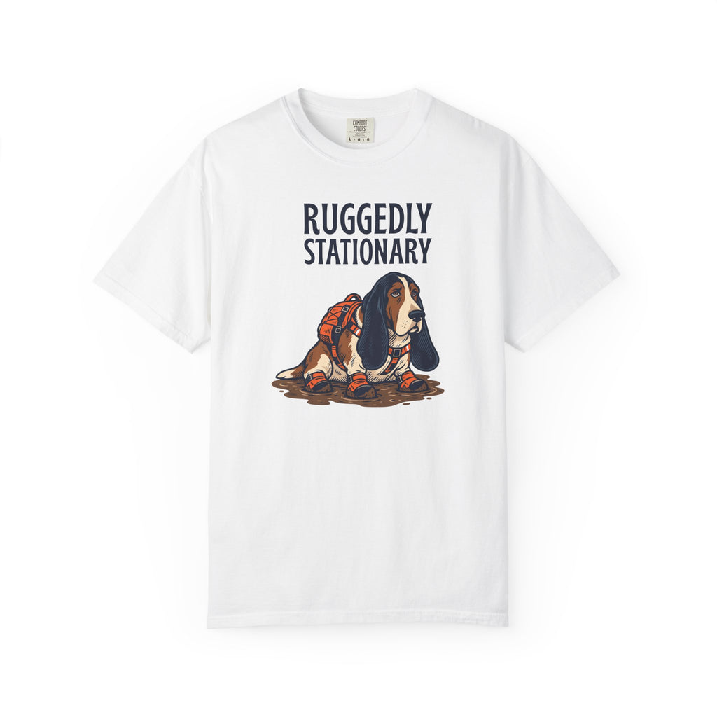 Ruggedly Stationary Basset Hound T-Sirt