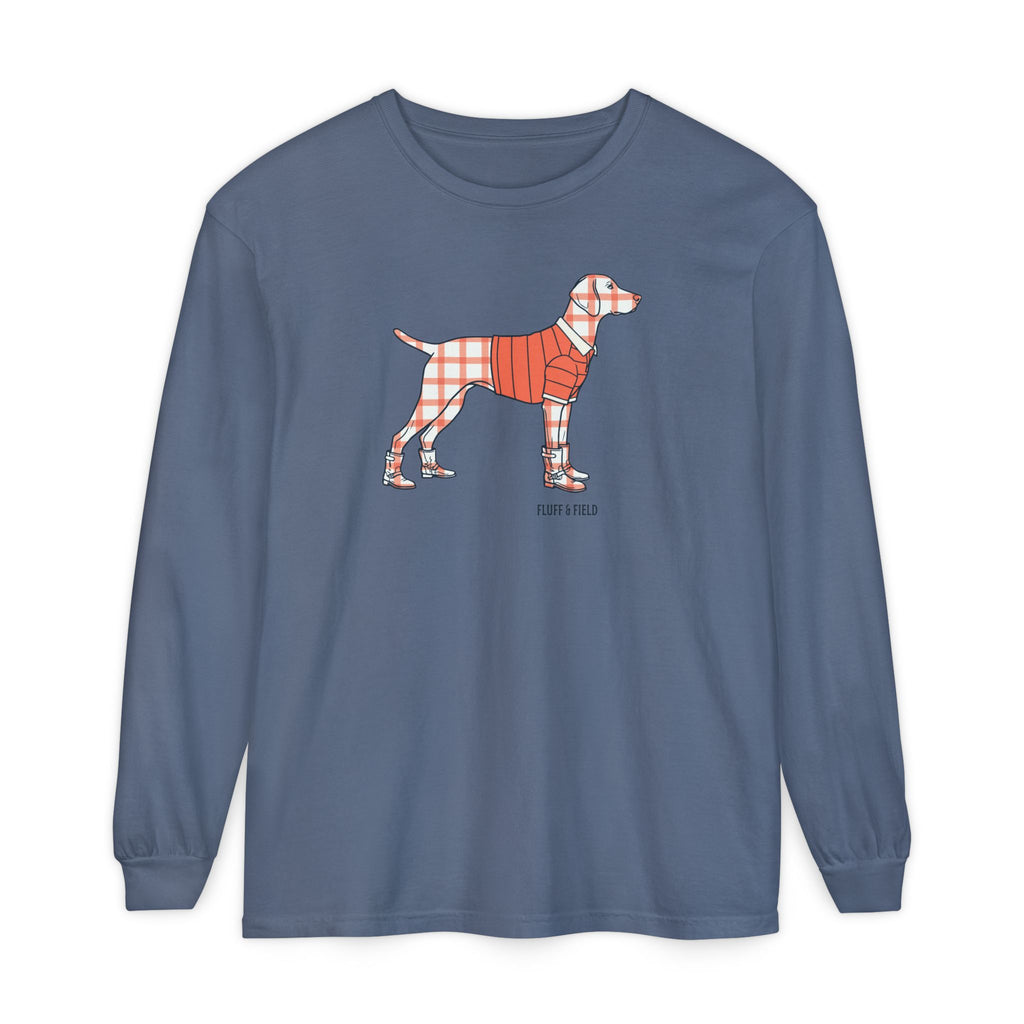 The Coral Windowpane - Longsleeve T-Shirt