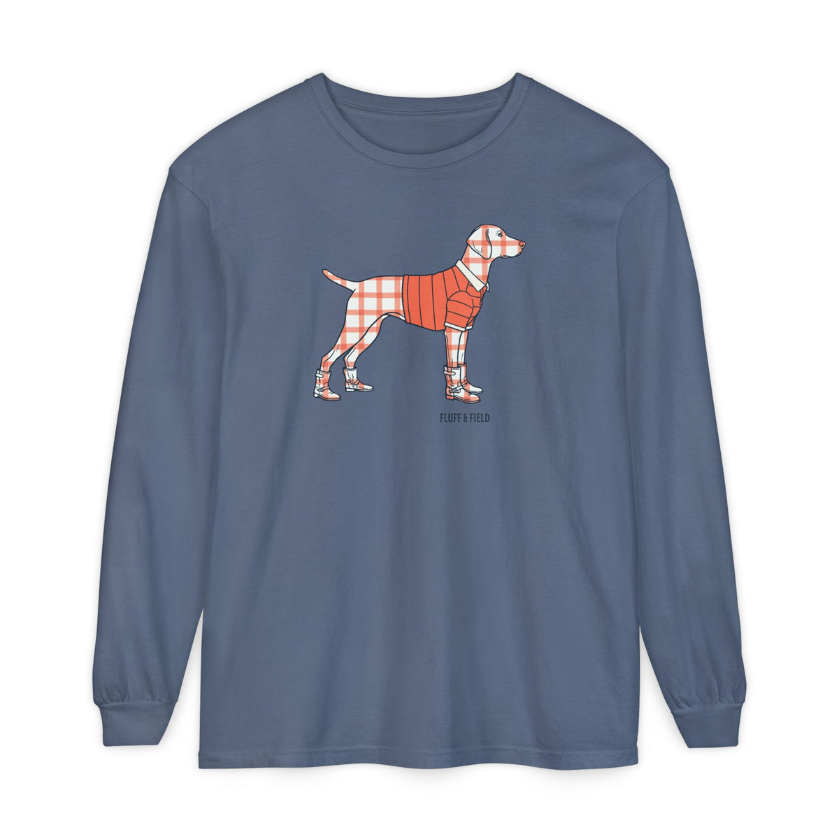 The Coral Windowpane - Longsleeve T-Shirt