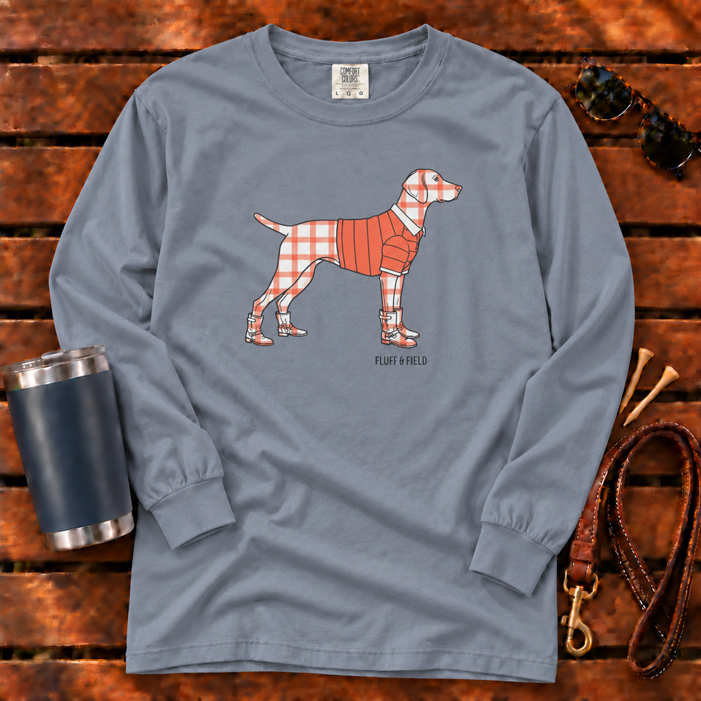 The Coral Windowpane - Longsleeve T-Shirt