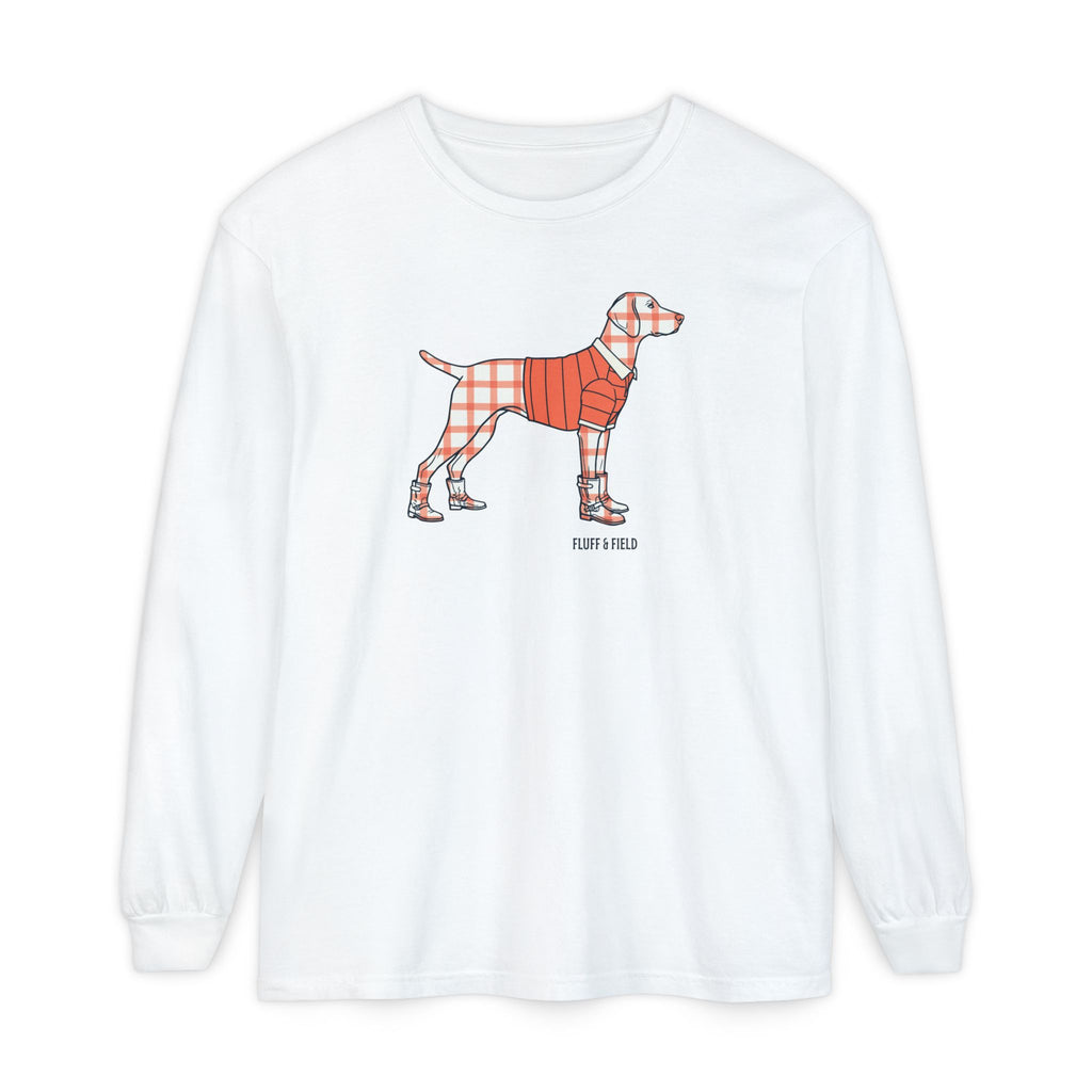 The Coral Windowpane - Longsleeve T-Shirt