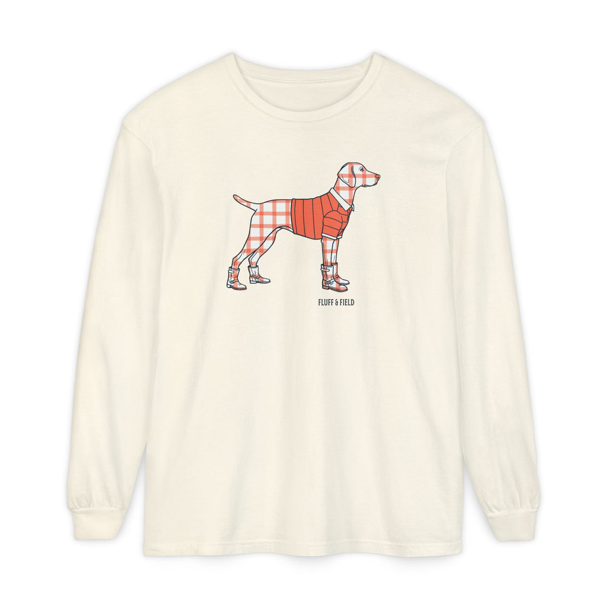 The Coral Windowpane - Longsleeve T-Shirt