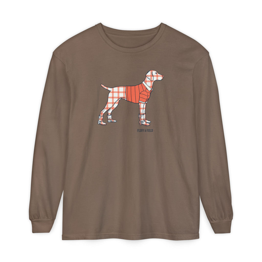 The Coral Windowpane - Longsleeve T-Shirt