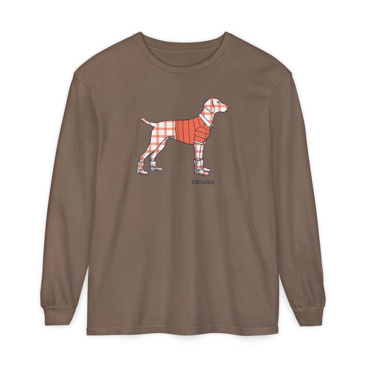 The Coral Windowpane - Longsleeve T-Shirt