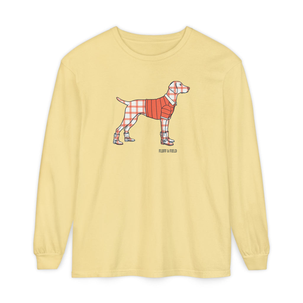 The Coral Windowpane - Longsleeve T-Shirt