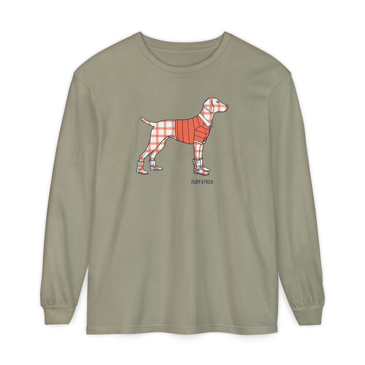 The Coral Windowpane - Longsleeve T-Shirt