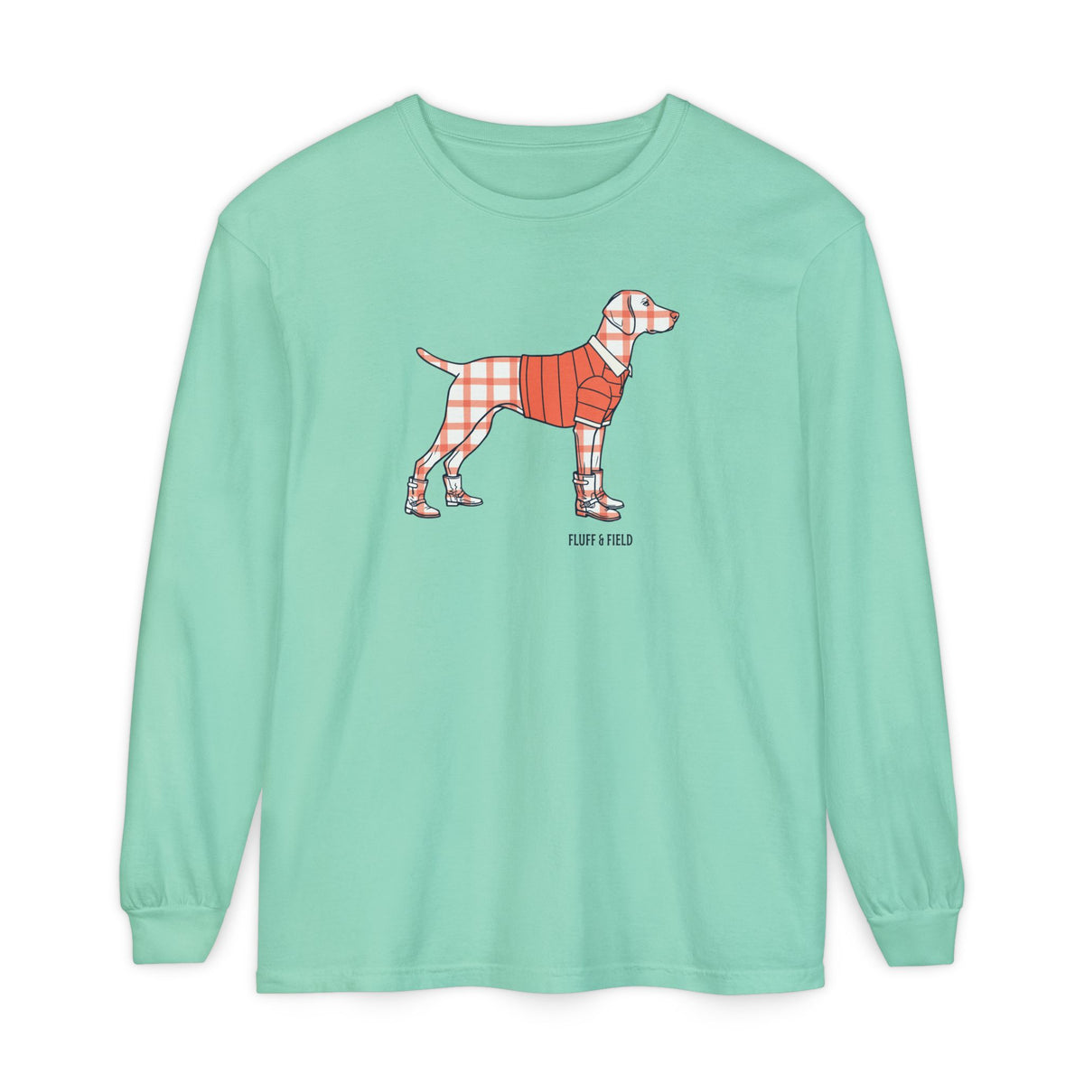 The Coral Windowpane - Longsleeve T-Shirt