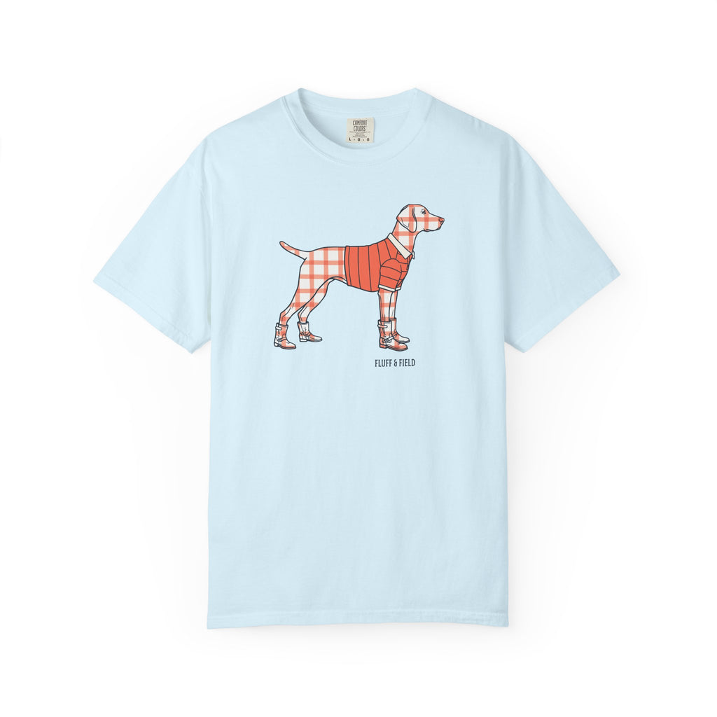The Coral Windowpane T-Shirt